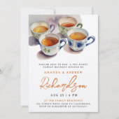 テラコッエレガントタティーパーティー懇親会水彩 招待状 (正面)