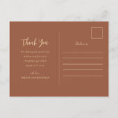 テラコッエレガントタボホフローラの結婚ありがとう ポストカード (裏面)