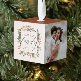 テラコッエレガントタボホフローラファミリー キューブオーナメント