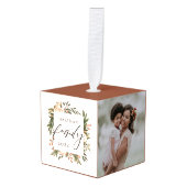 テラコッエレガントタボホフローラファミリー キューブオーナメント (正面アングル)