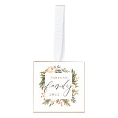 テラコッエレガントタボホフローラファミリー キューブオーナメント (正面)