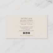 テラコッエレガントタボホワイルドフラワーフローラルパターン 名刺 (裏面)