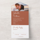 テラコッエレガントタ・モノグラ結婚ム写真 オールインワン招待状 (内側)