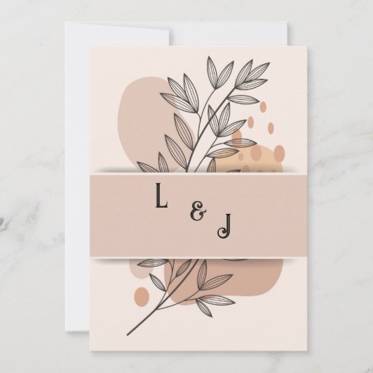 テラコッスタイリッシュタボホ結婚式招待状 招待状 (正面)