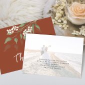 テラコッタありがとう書道フローラ緑 サンキューカード