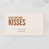 テラコッタいくつのキスブライダルシャワーゲームEnc エンクロージャーカード (正面)