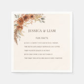 テラコッタおもしろいニューライヴァーズ秋の結婚式 スタンダードカクテルナプキン (正面)