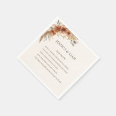 テラコッタおもしろいニューライヴァーズ秋の結婚式 スタンダードカクテルナプキン (角)