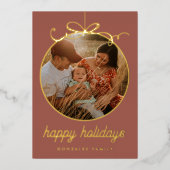 テラコッタお洒落オーナメント&ボウフォト 箔シーズンカード (正面)