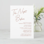 テラコッタお洒落スクリプトシック前の夜 招待状 (スタンド正面)