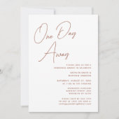 テラコッタお洒落スクリプトシック1日遠くに 招待状 (正面)