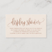 テラコッタかわいらしスクリプトボホ表示シャワーカード プレイスカード (正面)