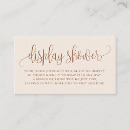 テラコッタかわいらしスクリプトボホ表示シャワーカード プレイスカード