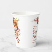 テラコッタかわいらし秋フローラサプライズ誕生日 紙コップ (左)