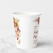 テラコッタかわいらし秋フローラサプライズ誕生日 紙コップ (右)