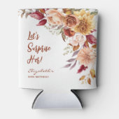 テラコッタかわいらし秋フローラサプライズ誕生日 缶クーラー (正面)