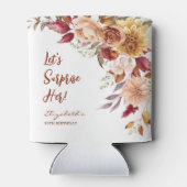 テラコッタかわいらし秋フローラサプライズ誕生日 缶クーラー (裏面)