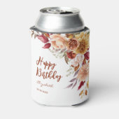 テラコッタかわいらし秋フローラ植物学誕生日 缶クーラー (缶裏面)