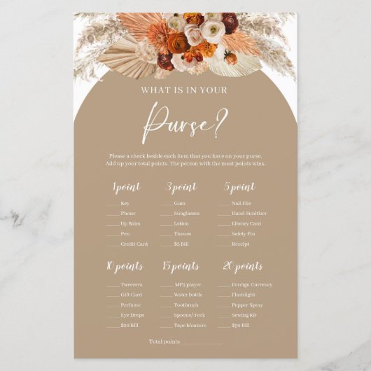 テラコッタがオレンジを燃やしたあなたの財布のゲームの中にあるものを (正面)