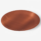 テラコッタきらめく グラデーション ペーパープレート (アングル)