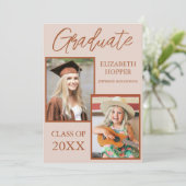 テラコッタその後と今の写真卒業 招待状 (スタンド正面)