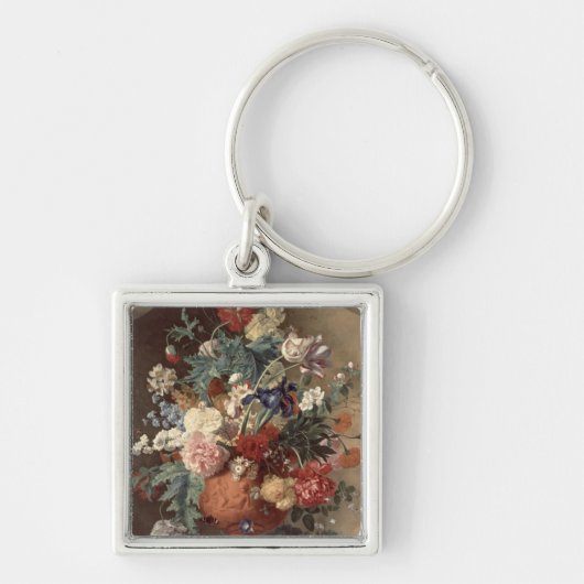 テラコッタつぼ1736年の花 キーホルダー (正面)
