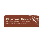 テラコッタとアイボリーエレガントボホ ラベル (正面)