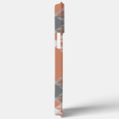 テラコッタとグレーのタータンチェックプレイドと名前 Case-Mate iPhoneケース (裏面 / 右)