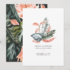 テラコッタとサージグリーンとトロピカルな葉のウェディング