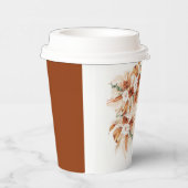 テラコッタとテキーラの花をモチーフにしたウェディングカップ 紙コップ (右)