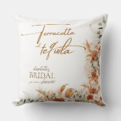 テラコッタとテキーラをテーマにしたミニマリスト・ボヘミアンチックウェディング クッション (正面)