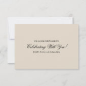 テラコッタとパンパスグラスの結婚式RSVP 出欠カード (裏面)