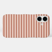テラコッタとピーチのキュートな横縞模様 Case-Mate iPhoneケース (裏面 (横))