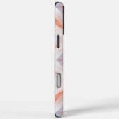 テラコッタとブルーのレトロダイヤモンド幾何学模様 Case-Mate iPhoneケース (裏面 / 右)