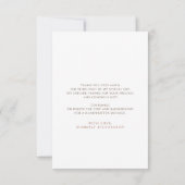 テラコッタとホワイトフラワーズボホサンキュー サンキューカード (裏面)