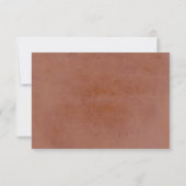 テラコッタとホワイトフローラボホウェディングRSVP 出欠カード (裏面)