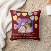 テラコッタとホワイトラブワーズマザーズ日ラテンアメリカ系女性 クッション (ブランケット)