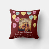 テラコッタとホワイトラブワーズマザーズ日ラテンアメリカ系女性 クッション (裏面)