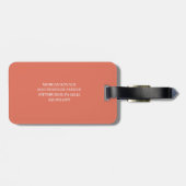 テラコッタとホワイト |モノグラモダンム ラゲッジタグ (裏面横)