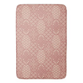 テラコッタとリネンのモロッコオニオンパターン バスマット (正面縦)