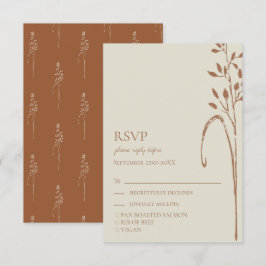 テラコッタとワイルドグラスのアースカラー ウェディング RSVP