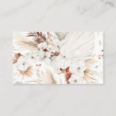 テラコッタと白い花のウェディングサイト エンクロージャーカード (裏面)