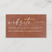 テラコッタと白い花のウェディングサイト エンクロージャーカード (正面)