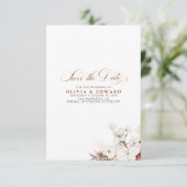 テラコッタと白い花ボホ日付を保存 セーブザデート (スタンド正面)