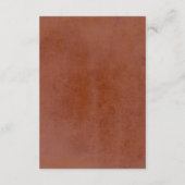 テラコッタと白い花ボホ結婚の詳細 エンクロージャーカード (裏面)