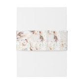 テラコッタと白い花ボホ結婚の 招待状ベリーバンド (裏面例)