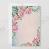 テラコッタと白の蘭の花ボホ結婚の花 招待状 (裏面)