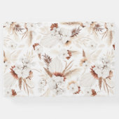 テラコッタと白の蘭フローラボホ結婚ズ ゲストブック (裏面)