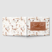 テラコッタと白の蘭フローラボホ結婚ズ ゲストブック (全面)