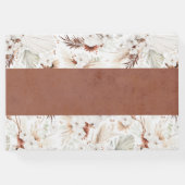 テラコッタと白の蘭フローラボホ結婚ズ ゲストブック (裏面)